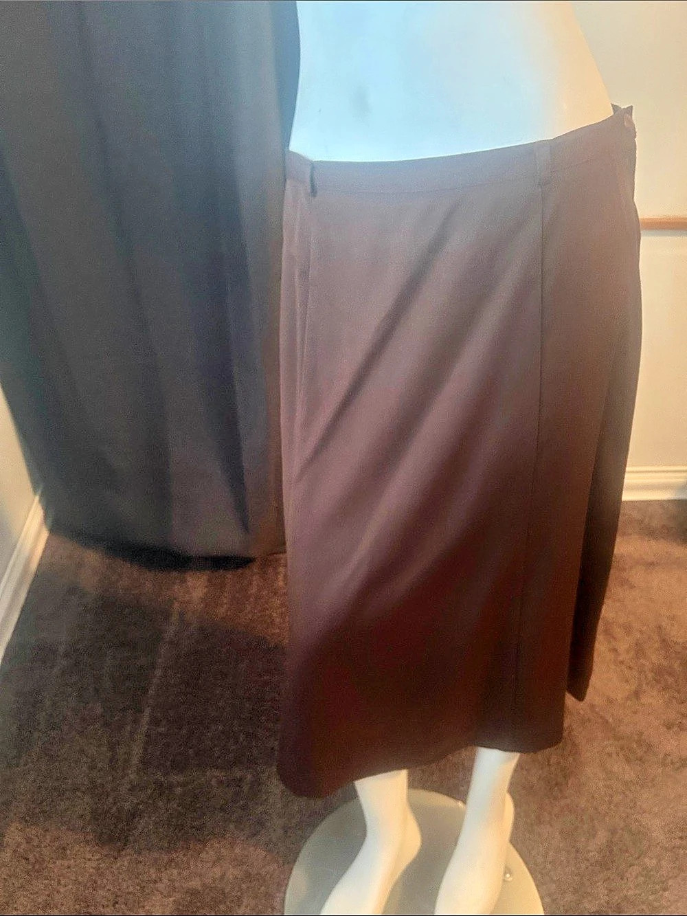 Sag Harbor F2803 Women's Brown Midi Skirt